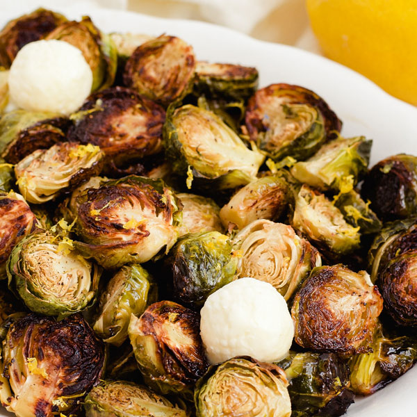 Lemon Pepper Roasted Brussels Sprouts recipe