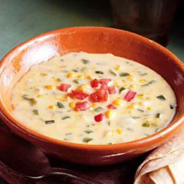 Cheese-Corn Chowder with Chile Peppers recipe