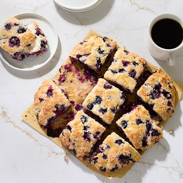 Blueberry Buttermilk Slab Biscuits