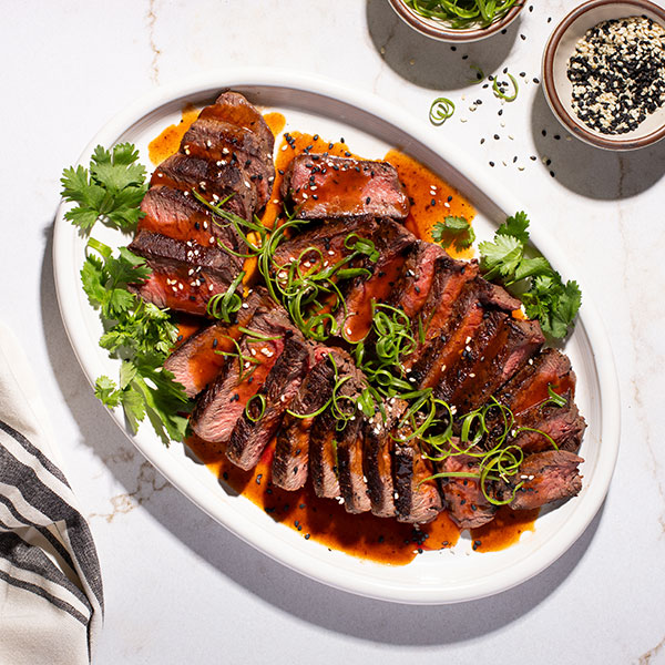 Sirloin Steaks with Gochujang Pan Sauce