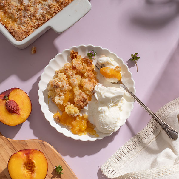 Peaches & Cream Cobbler