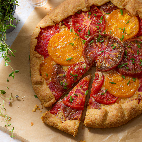 Cheesy Tomato Galette