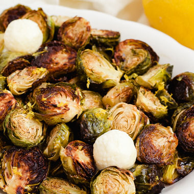 Lemon Pepper Roasted Brussels Sprouts