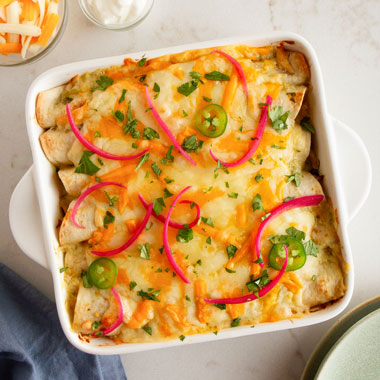 Salsa Verde Chicken Enchiladas