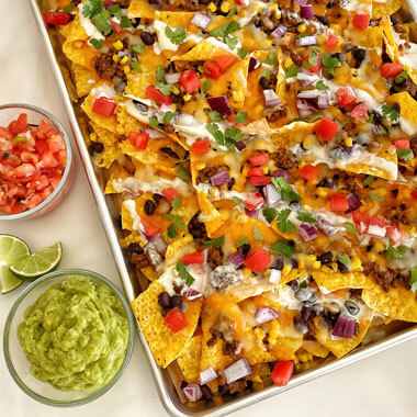 Layered Sheet Pan Nachos