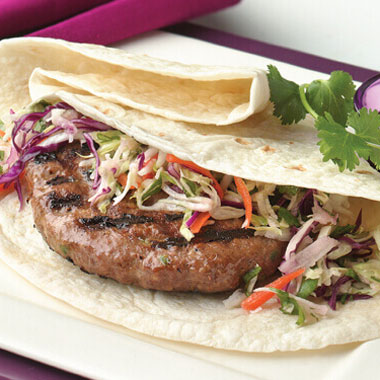 Hoisin Turkey Burger Wraps