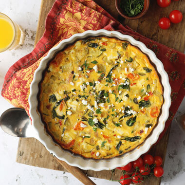 Veggie Goat Cheese Frittata