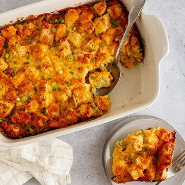 Ham, Cheese and Broccoli Strata