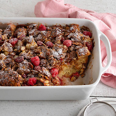 Raspberry Almond French Toast Bake