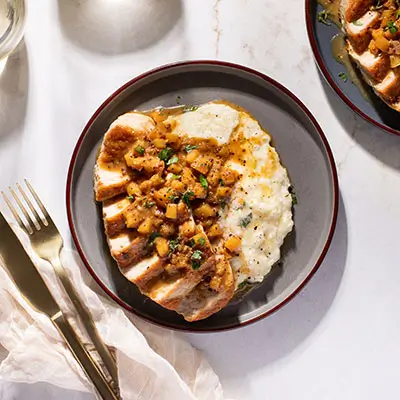 Pork Chops with Apple and Mustard Pan Sauce