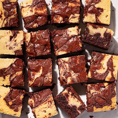 Red Velvet Swirled Brownies