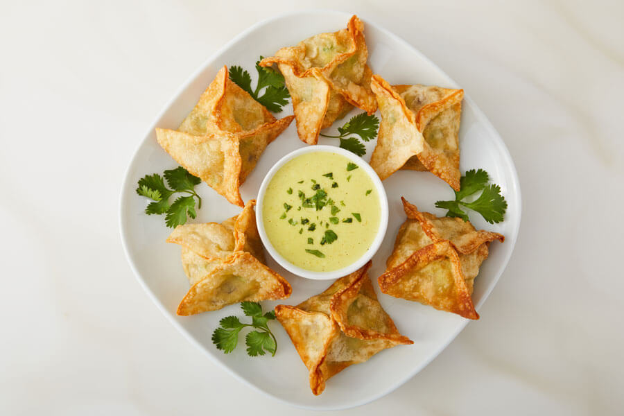 Indian Samosas with Curry Sauce Recipe