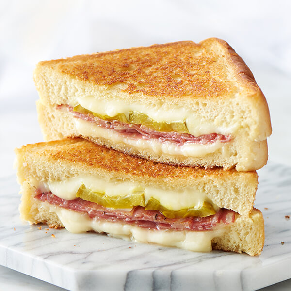 Salami & Pickle Grilled Cheese