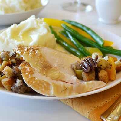 Turkey Breast with Sausage-Apricot Stuffing