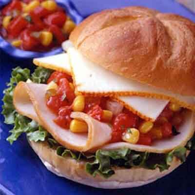 Turkey Corn Salsa Sandwich