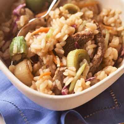 Risotto 'N Stir-Fry Beef