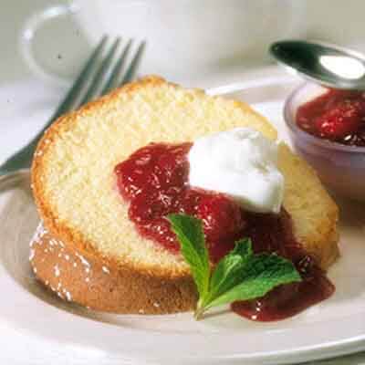 Pound Cake with Ruby Cranberry Sauce