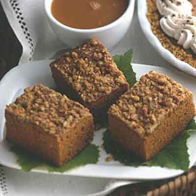 Pumpkin Gingerbread Streusel Cake