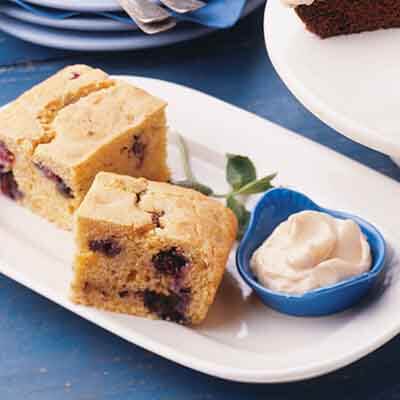 Blueberry Cornbread with Maple Butter