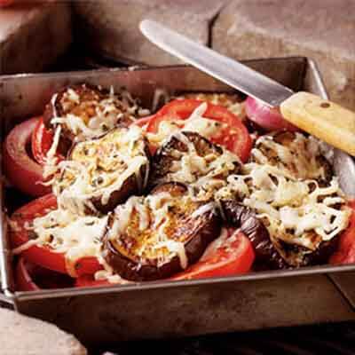 Grilled Eggplant & Tomato Gratin