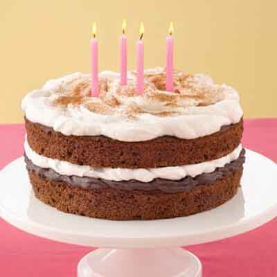 Cinnamon Fudge Birthday Cake