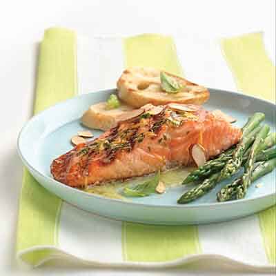 Salmon Fillets with Orange Basil Butter