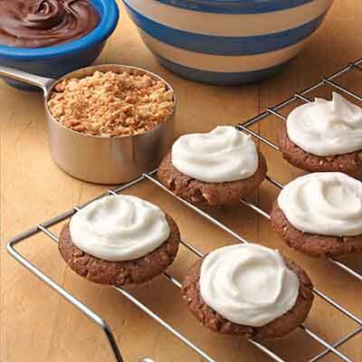 Frosted Chocolate Almond Cookies