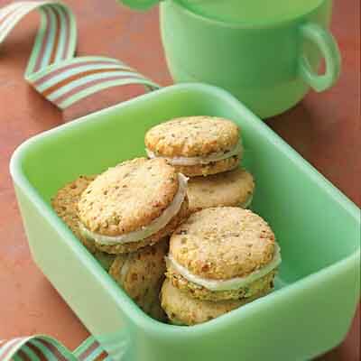 Pistachio Cream Sandwich Cookies