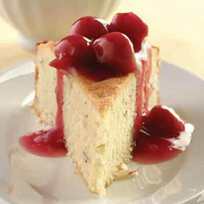 Almond Cake with Sour Cherry Sauce