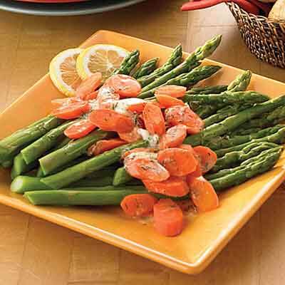 Spring Vegetables with Lemon Dill Butter