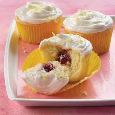 Lemon Raspberry Surprise Cupcakes