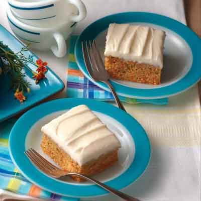 Easy Carrot Cake with Light Butter Frosting  