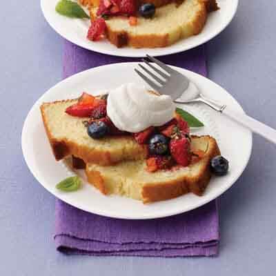 Butter Cake with Mixed Berry Salsa