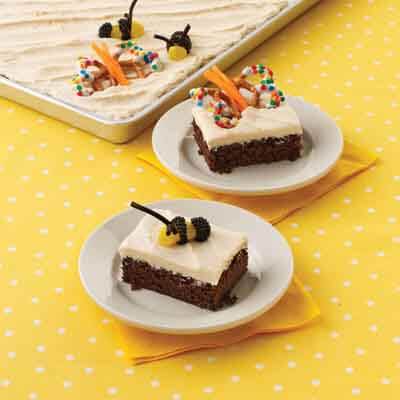 Bumblebee & Butterfly Brownie Cake