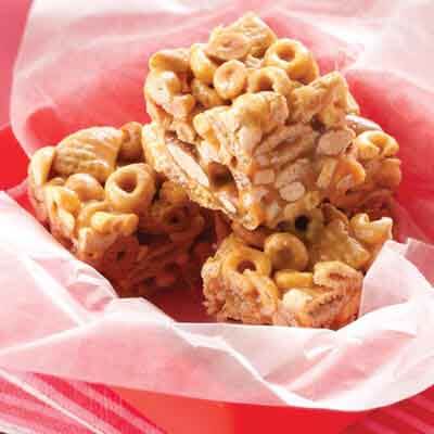 Caramel Nut Cereal Bars