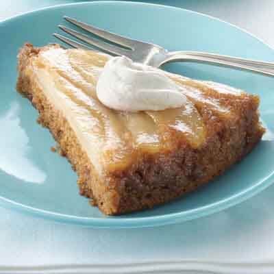 Pear Upside-Down Snack Cake