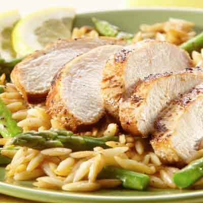 Lemon Pepper Chicken with Orzo