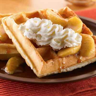 Waffles with Cinnamon Apples