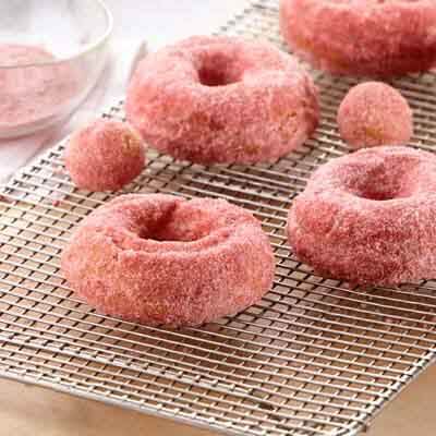 Strawberry Sugared Donuts