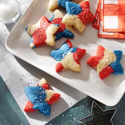 Red, White & Blue Tie-Dyed Cookies