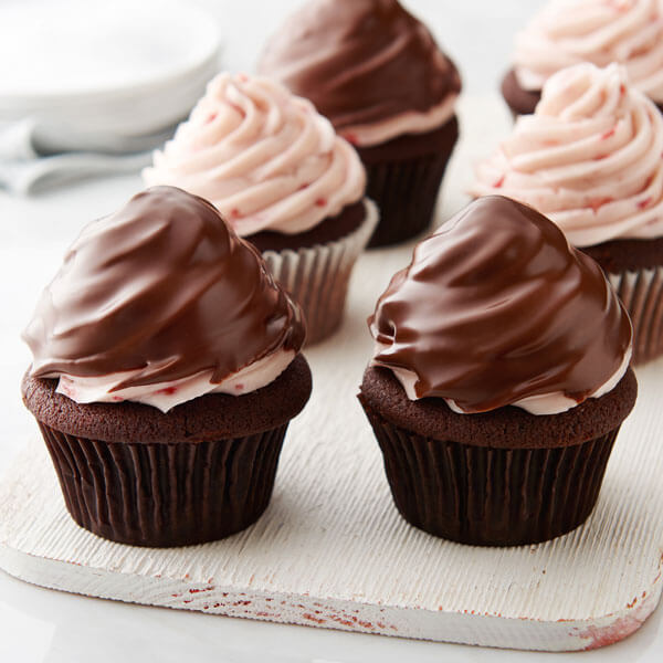 Chocolate-Dipped Buttercream Cupcakes