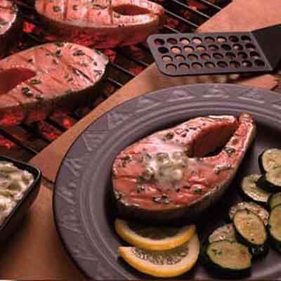 Grilled Salmon with Tarragon Butter