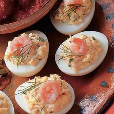 Shrimp Dilled Deviled Eggs