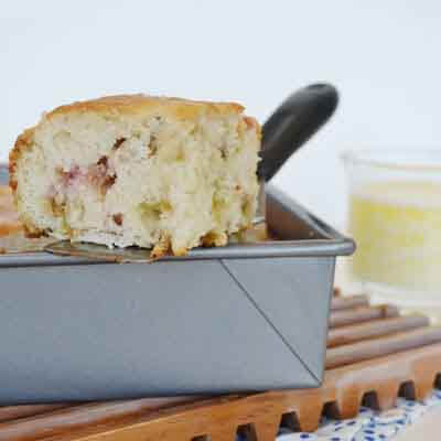 Country Rhubarb Cake with Butter Sauce