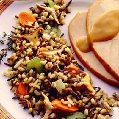 Two-Grain Pilaf with Wild Mushrooms
