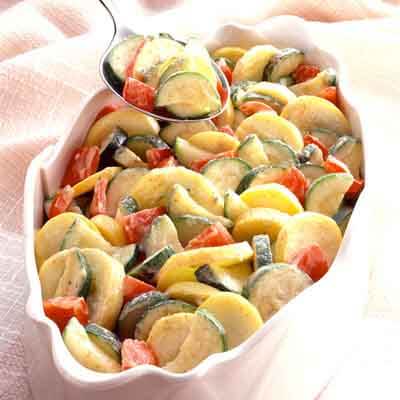 Zucchini & Peppers with Mustard Butter