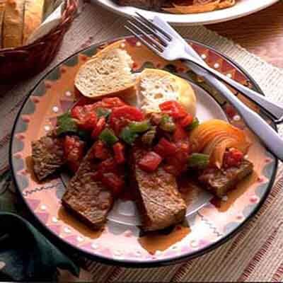 Beef Roast with Tomatoes, Onions & Peppers
