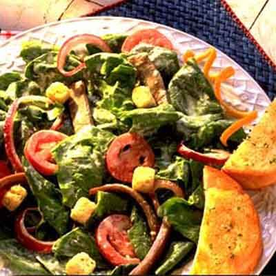 Warm Italian Beef and Spinach Salad