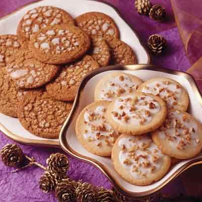 Rum-Glazed Shortbread Cookies