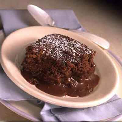 Brownie Macaroon Pudding Cake